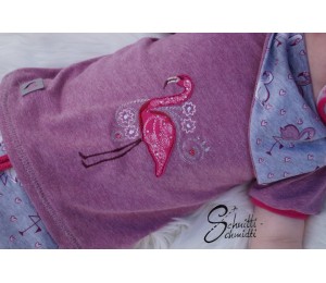 Stickserie - Flowery Flamingo